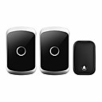 CACAZI Self-powered Waterproof Wireless Doorbell with No Battery Chime Smart Home Door Bell 1 Button 2 Receiver