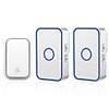 CACAZI Self powered Wireless Doorbell Waterproof 60 Chimes No Battery Home Door Ring Bell 1 Button 2 Receiver