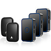 CACAZI Self powered Wireless Doorbell Waterproof 60 Chimes No Battery Home Door Ring Bell 2 Button 3 Receiver