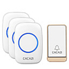 CACAZI Self-powered Wireless Doorbell Waterproof No battery 38 Chimes Cordless DoorBell 1 Button 3 Receiver
