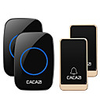 CACAZI Self-powered Wireless Doorbell Waterproof No battery 38 Chimes Cordless DoorBell 2 Button 2 Receiver