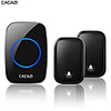 CACAZI Self-powered Wireless Doorbell Waterproof No Battery Chimes Home Door 2 Button 1 Receiver