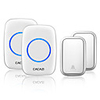CACAZI Self-powered Wireless Doorbell Waterproof No Battery Chimes Home Door 2 Button 2 Receiver