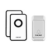 CACAZI Self-powered Wireless Doorbell Waterproof No Battery LED Home Cordless Ring Bell Distant Chime Doorbell 1 Button 2 Receiver