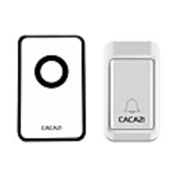 CACAZI Self-powered Wireless Doorbell Waterproof No Battery LED Home Cordless Ring Bell Distant Chime Doorbell 220V
