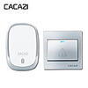 CACAZI Smart Wireless Waterproof Doorbell 300M Remote Battery Button LED Light Home Cordless Bell 36 Chimes 4 Volume 1 Button 1 Receiver