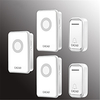Cacazi V018F Waterproof Home Wireless Doorbell 300M Remote LED Light 2 Button 3 Receiver Cordless Door Bell Chimes