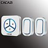 CACAZI Waterproof Home Wireless Doorbell 2 Button 1 Receiver 280M Remote led light Cordless door bell chimes