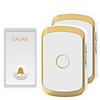 CACAZI Waterproof Wireless Doorbell Self-powered No battery LED Light Home cordless doorbell 1 Button 2 Receiver