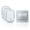 CACAZI Wireless Doorbell Waterproof Battery Button 300M Remote LED Light Receiver Home Cordless Bell 36 Chimes 4 Volume miniinthebox