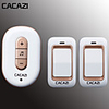 CACAZI X8 No Battery Need Wireless DoorBell Waterproof Smart Door Bell Cordless 2 Button 1 Receiver
