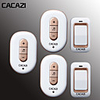 CACAZI X8 No Battery Need Wireless DoorBell Waterproof Smart Door Bell Cordless 2 Button 3 Receiver