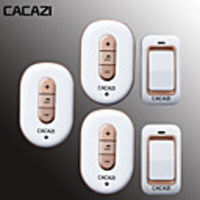 CACAZI X8 No Battery Need Wireless DoorBell Waterproof Smart Door Bell Cordless 2 Button 3 Receiver