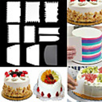 Cake Cream Smoothing 7 PIECES Smoother Scraper smooth Comb Baking Cutting Tool