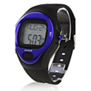 Calorie Counter Pulse Heart Rate Monitor Stop Watch - Blue