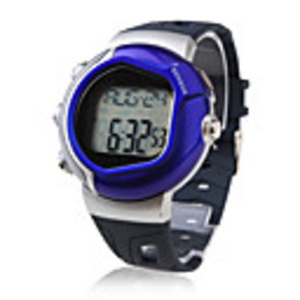 Calorie Counter Pulse Heart Rate Monitor Watch with Alarm - Blue