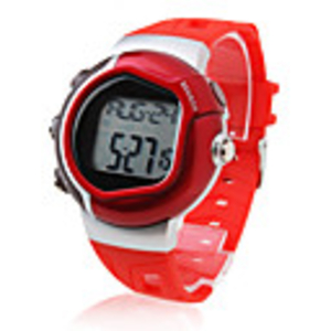 Calorie Counter Pulse Heart Rate Monitor Watch with Alarm - Red