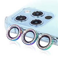 Camera Lens Protector For Apple iPhone 13 12 Pro Max 11 Pro Max Mini Tempered Glass High Definition (HD) Ultra Thin Metal Bling Diamond Camera Lens Cover Sticker Protector miniinthebox