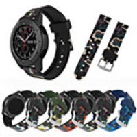 Camouflage Silicone Watch Band For Samsung Galaxy Watch 46mm / Gear S3 Classic / Frontier Replaceable Sports Bracelet Wrist Strap Wristband