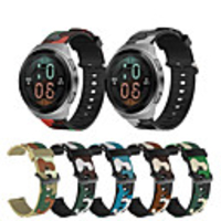 Camouflage Silicone Wrist Strap Watch Band for Huawei Watch GT 2e / Honor Magic Watch 2 46mm / GT2 46mm / GT 2 42mm / GT Active / Magic Watch 2 42mm / Watch 2 Pro Replaceable Bracelet Wristband