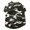 Camouflage Style Cotton Shirt for Dogs (XS-L,  Green)