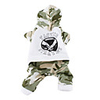Camouflage Uniforms Design Hoodie Set for Dogs (XS-XL,  Green)