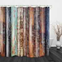 Camphor Tree Board Digital Print Waterproof Fabric Shower Curtain For Bathroom Home Decor Covered Bathtub Curtains Liner Includes With Hooks