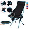 Camping Chair with Side Pocket High Back with Headrest Portable Ultra Light (UL) Foldable Comfortable Mesh 7075 Aluminium Alloy for 1 person Hunting Fishing Beach Camping Spring Fall Summer Blue