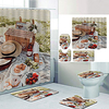 Camping Digital Printing Four-piece Set Shower Curtains and Hooks Modern Polyester Machine Made Waterproof Bathroom miniinthebox