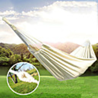 Camping Hammock Outdoor Breathability Wearable Reusable Adjustable Flexible Folding Nylon PVA for 1 person Hunting Hiking Beach White 200150 cm Pop Up Design