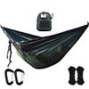 Camping Hammock Outdoor Portable Breathable Ultra Light (UL) Foldable Parachute Nylon with Carabiners and Tree Straps for 2 person Camping / Hiking Hunting Fishing Black / Green Black / Blue 290190