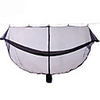 Camping Hammock with Mosquito Net Outdoor Fast Dry Decoration Adjustable Flexible Hemp Rope Nylon with Carabiners and Tree Straps for 2 person Black / White 340140 cm