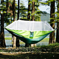 Camping Hammock with Mosquito Net Outdoor Portable Breathable Anti-Mosquito Ultra Light (UL) Wear Resistance Parachute Nylon with Carabiners and Tree Straps for 2 person Hunting Fishing Cycling / Bike