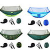 Camping Hammock with Pop Up Mosquito Net Double Hammock Outdoor Lightweight Anti-Mosquito Quick Dry Nylon for 2 person Fishing Camping PinkBlue Fruit Green Sky Blue Blue / Pop Up Design