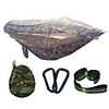 Camping Hammock with Pop Up Mosquito Net Hammock Rain Fly Double Hammock Outdoor Lightweight Sunscreen Breathable Parachute Nylon with Carabiners and Tree Straps for 2 person Camping / Hiking Hunting