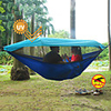 Camping Hammock with Pop Up Mosquito Net Outdoor Portable Lightweight Sunscreen UV Resistant Breathable Parachute Nylon with Carabiners and Tree Straps for 1 - 2 person Hunting Fishing Camping Blue