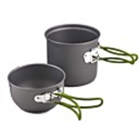 Camping Kettle Outdoor Cookware One-piece Suit Case Included Stainless Steel for 2 person Outdoor Camping Black