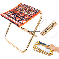 Camping Stool Portable Ultra Light (UL) Foldable Comfortable Oxford 7075 Aluminium Alloy for 1 person Fishing Beach Camping / Hiking / Caving Traveling Autumn / Fall Summer Blue Orange miniinthebox
