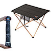Camping Table Portable Foldable Compact Durable Aluminium alloy for 2 person Camping / Hiking Hunting Fishing Beach Autumn / Fall Spring Black