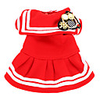 Campus Navy Style Dress with Pin Badge for Dogs (XS-XL,  Red)