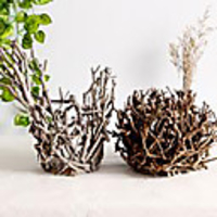 Candle Holder Antique Old Bar Villa Decoration With Glass Candle Cup Tree Branch Bird