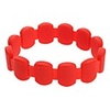 Candy Color Silicon Rubber Square Shape Bracelet