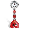 candy color smile heart face nurse clip watch medical lapel pocket clasp watch litbwat