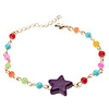 Candy Style Pentagram Turquoise Colorful Bead Alloy Bracelet