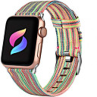 Canvas Nylon Watch Band for Apple Watch Series 6 SE 5 4 3 2 1 38mm 40mm 42mm 44mm Replaceable Bracelet Wrist Strap Wristband