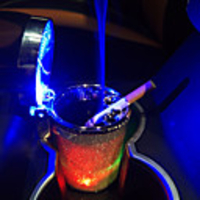 Car Ashtray with LED Light Cigarette Cigar Ash Tray Container Smoke Ash Cylinder Smoke Cup Holder Storage Cup Auto Accessories