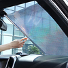 Car Automatic Retractable Sunshade, Silvery Laser/Black Dots Rolling Curtain Side Window Block,  Car Sun Block Retractable Curtain miniinthebox