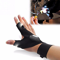 Car Bike Tire Repair Tool Night Fishing Glove with LED Light Rescue Tools Outdoor Gear Magic Strap Glove miniinthebox