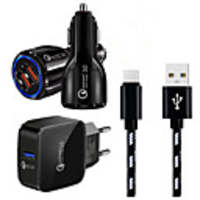 Car Charger / Fast Charger / Portable Charger USB Charger EU Plug with Cable / Multi-Output / QC 3.0 2 USB Ports 3 A 100~240 V for Universal