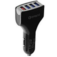 Car Charger / Fast Charger USB Charger EU Plug Multi-Output / QC 3.0 4 USB Ports 3 A DC 12V-24V for Universal
